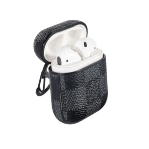 Checkered Leather ShockProof AirPods Case
