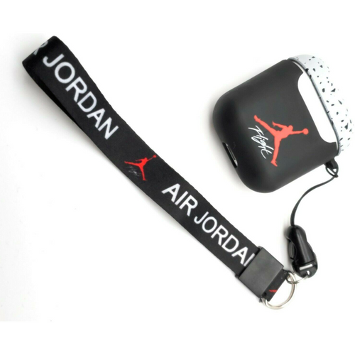 JORDAN Nike Flight AirPods Case  w/ Jordan Lanyard for Apple Airpods 1 & 2