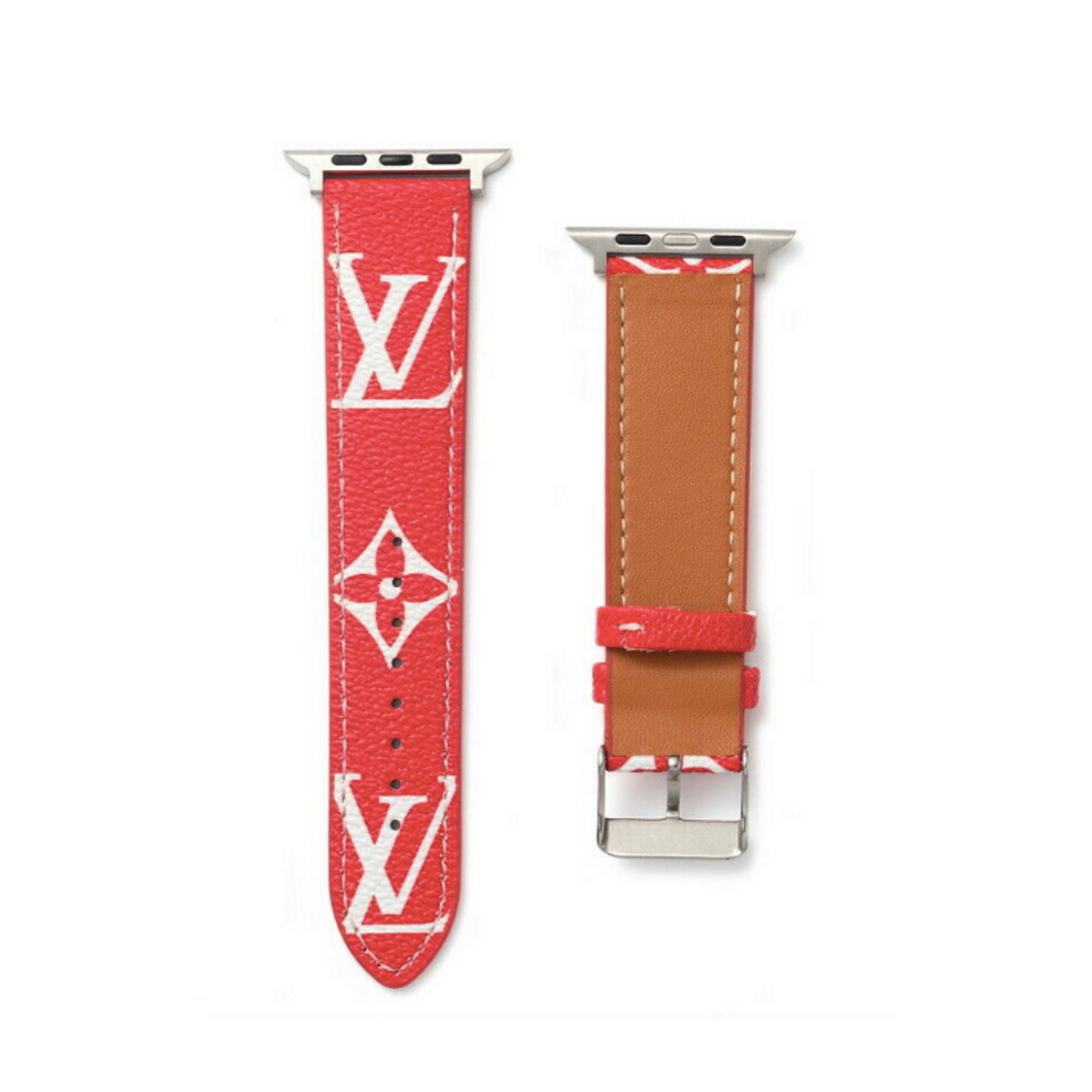 LV x Supreme Red Apple Watch Band