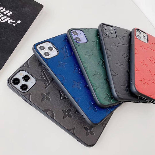 Mono Full Cover Brushed Leather iPhone Case